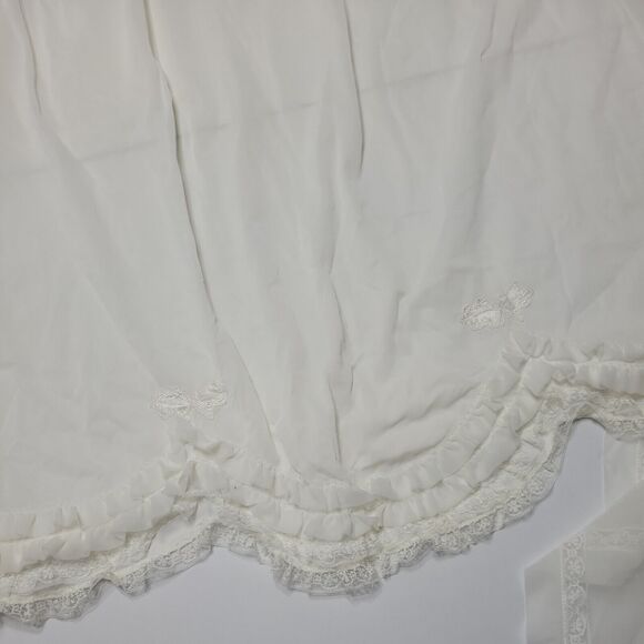 CAPRI Originals Robe Slip Set Womens Small Dress Cream Sleeveless Lace Butterfly - Picture 8 of 13